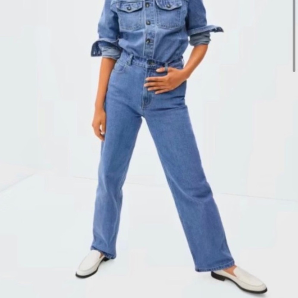 Everlane The Way High Wide Leg Jean 30 x 31 Organic Cotton Stretch Denim